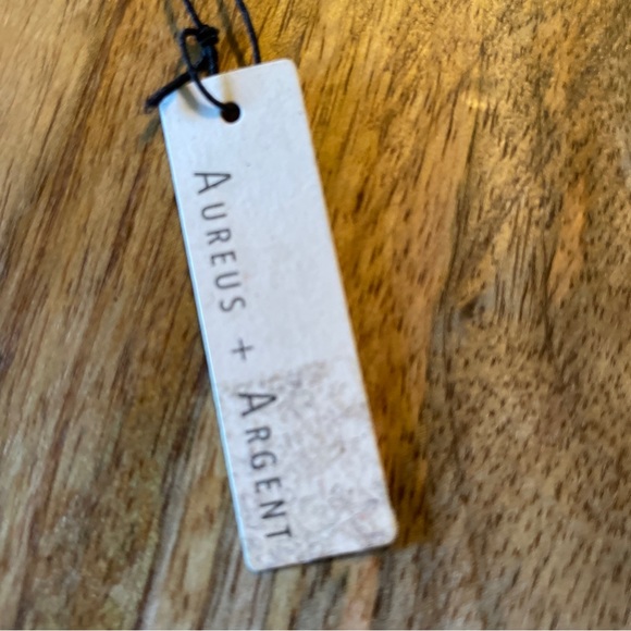 AUREUS + ARGENT Necklace Lapis PURPLE Blue  Stone Raw Brass Banana Republic NWT - Picture 11 of 16